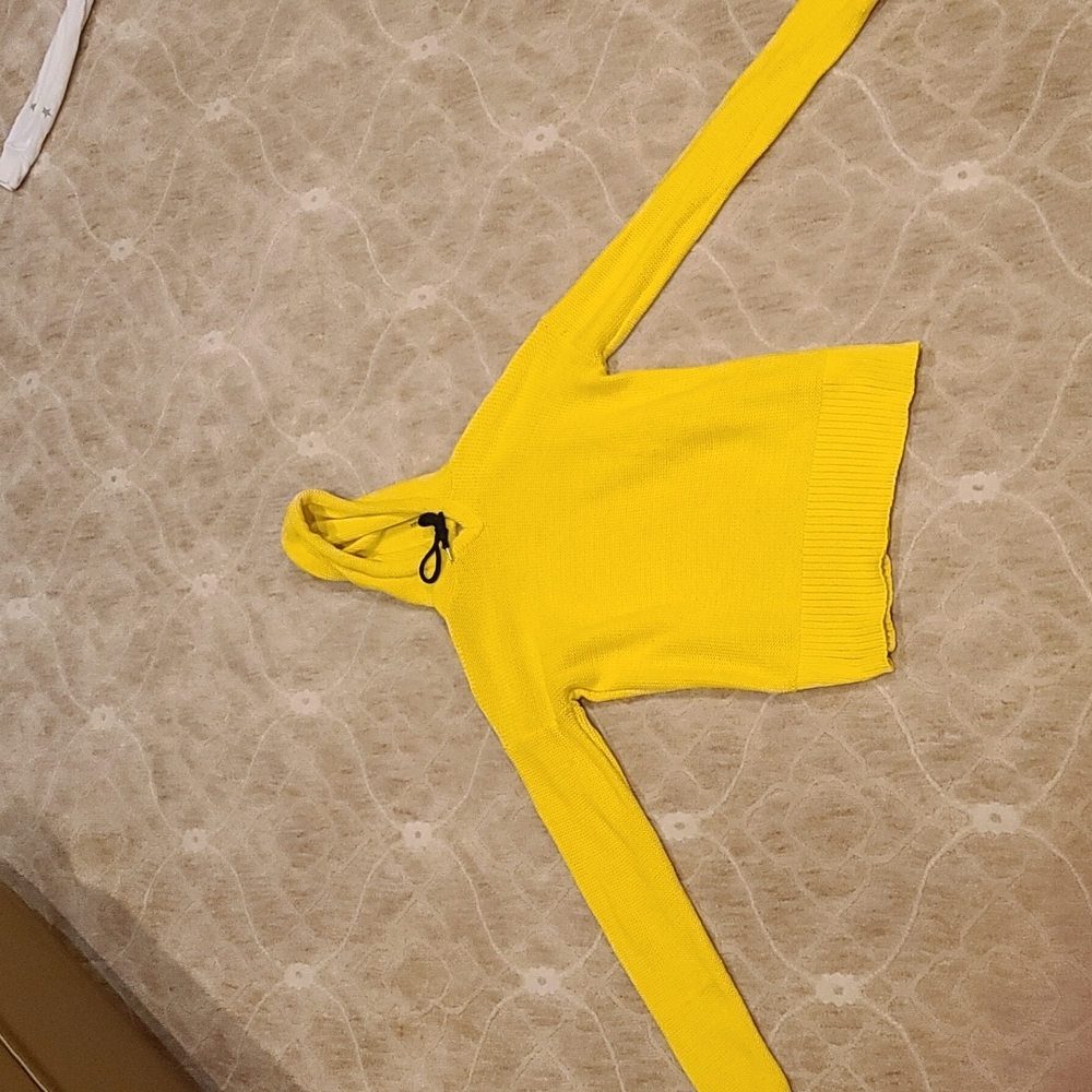 Vintage Havana Yellow Knit Hooded Sweater